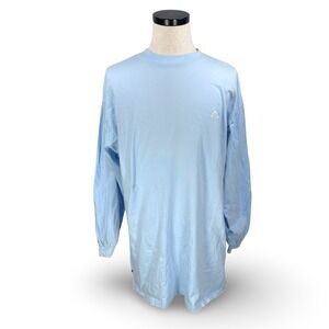 Evisu Heritage Mens 2XL XXL Light Blue Long Sleeve Umi Yama Graphic T-Shirt Y2K